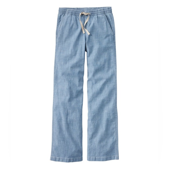 Women's Lakewashed Pull-On Chinos in Chambray - Picture 6 of 6